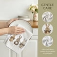 thumbnail image 3 of Stripe Rabbit Bunny Eggs Easter Kitchen Towels Dish Towels, 18x26 Inch Spring Decoration Hand Towels Set of 2, 3 of 7