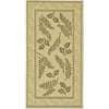 SAFAVIEH Courtyard Euler Traditional Floral Indoor/Outdoor Area Rug, 2' x 3'7", Natural/Brown