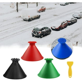 2-Pack: Magical Ice Scrapers, Funnel Snow Scrape for Car Windshield, R