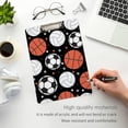 thumbnail image 5 of FMSHPON Basketball Football Sports Clipboard Hardboard Wood Nursing Clip Board and Pull for Standard A4 Letter 13x9 inches, 5 of 7