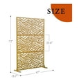 thumbnail image 5 of Metal Privacy Screen 72" H x 47" W, Outdoor Privacy Screens and Panels, Freestanding Decorative Fence for Patio Lawn Garden Deck Balcony, Outdoor Divider with Stand, 5 of 7