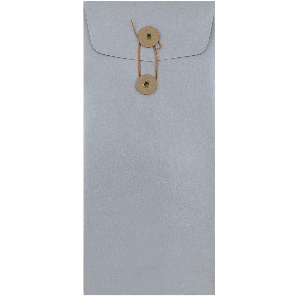JAM Paper 10 Policy Envelope with Button and String Tie Closure, 4 1/8