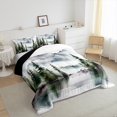 thumbnail image 3 of Feelyou Farmhouse Pine Tree Bedding Comforter Set, Rustic Nature Lake Twin Comforter Sets, Teen Child Kid Adult Reversible Bedding Set, Luxury Bedroom Decor, 2pcs, 3 of 8