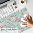 thumbnail image 4 of Long Mouse Pads for Desk,Pioneer Flower Floral Print Pattern Desk Mats on Top Of Desks, Desk Mouse Pad Extra Large with 3mm Non-Slip Base and Stitched Edge for Gaming,Office,Work,Home 31.5"x15.7", 4 of 6