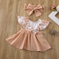 thumbnail image 6 of Qmyliery Newborn Infant Baby Girl Clothes Flower Ruffle Princess Dress Sundress Outfits, 6 of 7