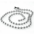 thumbnail image 4 of QQTDFG 8/10/12mm Cool Silver Mens Ball Chain 316L Stainless Steel Necklace or Bracelet-Silver-8mm-40inch or 101cm, 4 of 7