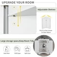 thumbnail image 5 of Holaki Triangle Bathroom Storage Floor Cabinet, Freestanding Cabinet with Doors and Shelves, White, 5 of 8
