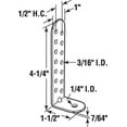thumbnail image 2 of Prime-Line RG 18610 Hurricane Condenser Brackets, 4-1/4 In., Steel, Zinc Plated, Adjustable (4 Pack), 2 of 2
