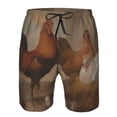 thumbnail image 3 of Fotbe Oil Painting Chicken And Duck Trajes de Baño Estampados para Hombre, Shorts de Verano de Secado Rápido, Ropa de Playa, Bañadores-X-Large, 3 of 6