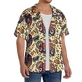 thumbnail image 2 of KLL Fashion Hippie Girl Print Men's Shirt Short Sleeve Button Down Summer Cuba Beach Shirts- Medium, 2 of 5