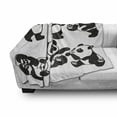thumbnail image 3 of Cartoon Soft Flannel Fleece Blanket, Playful Panda Bear in Monochrome Style Happy Young Zoo Animal Nursery, Cozy Plush for Indoor and Outdoor Use, 70" x 90", White and Charcoal Grey, by Ambesonne, 3 of 6