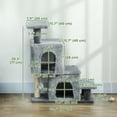 thumbnail image 3 of PawHut Cat Stairs, 4-Step Pet Stairs with Scratching Posts, Grey, 3 of 10