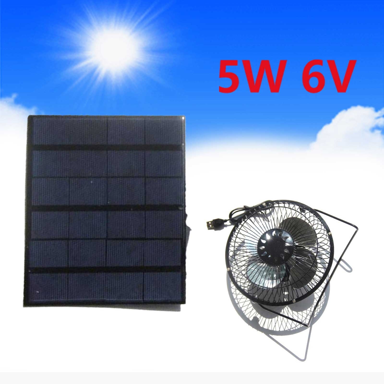 Solar Powered Exhaust Fan Kit For Chicken Coops, Greenhouses, Sheds, Pet Houses, Home CampingAnd -