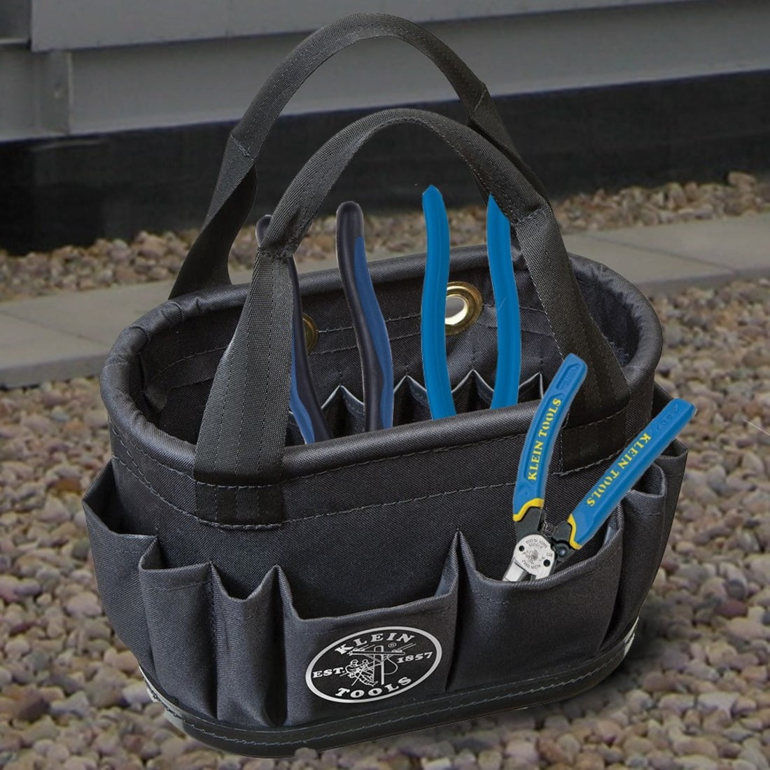 Klein Tools 5144BHB14OS Hard-Body 29-Pocket Aerial Bucket - Black