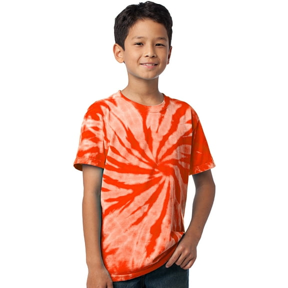 Kids Tie Dye T-shirt - Orange, XL