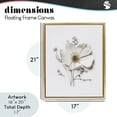 thumbnail image 4 of Stupell Industries Shabby Chic Simple Pressed Cottage Flower Gold Floating Frame Canvas Art, 17 x 21, by Lettered and Lined, 4 of 8
