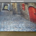 thumbnail image 6 of Ambesonne Medieval Place Mats Set of 4, Old Stone House Town, Standard Size, Grey Red Brown, 6 of 6