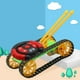 thumbnail image 5 of Plástico DIY RC Coches Juguetes Crawler Tank Vehículo 4 Canales Juguetes de construcción Bloque de construcción educativo 2.4GHz para niños Maniobra Rápida Amarilla Hugo Coche de tanques RC, 5 of 10