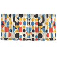 thumbnail image 7 of Yayeee Kitchen Curtains Tier Set of 2 Light Filtering 57"x24" Over Sink Window Panels, Blue Geometric, 7 of 7