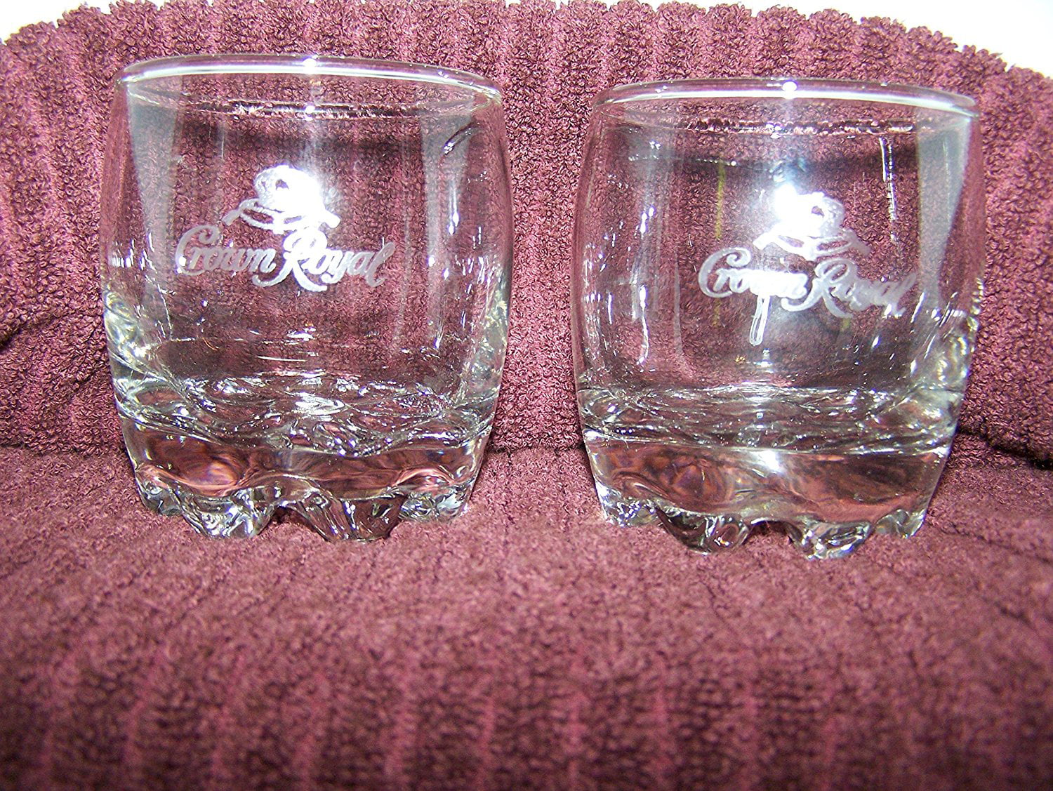5Vtg Crown Royal Whiskey Glass Rocks 4 Available 