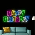 thumbnail image 5 of Handmadetneonsign Happy Birthday Neon Sign, Birthday Party Wall Art Decor, Birthday Party Wall Decor, 5 of 5