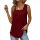 thumbnail image 1 of Camisetas Sin Mangas para Mujer, Conjuntos de Verano 2025, Camisas Casuales de Cuello Cuadrado, Blusas Burdeos L, 1 of 5