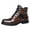 Brown, variant on Men's Dress Boots Oxford Ankle Boots Retro Lace Up Leather Shoes Black 10.5