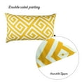 thumbnail image 4 of Decorative Throw Pillow Cover Set of 4 Greek Key 12" x 20" Yellow & White Lumbar for Couch, Bedding, 4 of 5