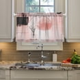 thumbnail image 5 of Abstract Floral Arrangement 27"x24" Linen Look Cafe Curtain Set with Privacy and UV Protection, 5 of 8