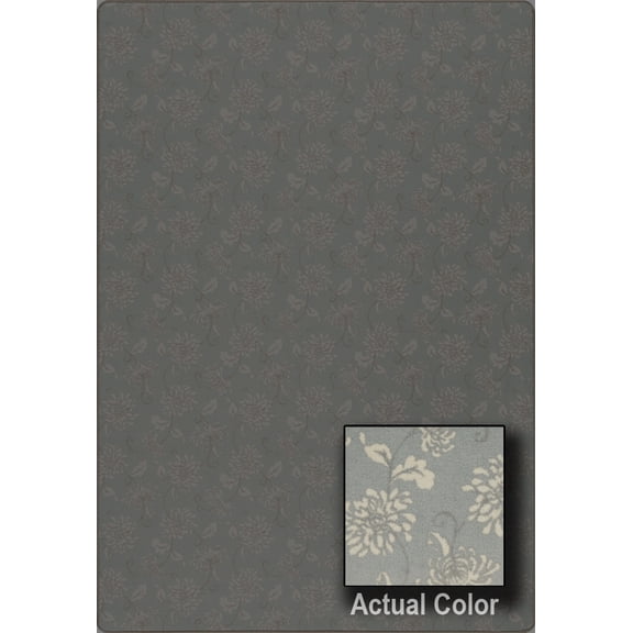 Milliken Imagine Area Rug SPRING FLORA Spring Flora Blue Bonnet Petals Vines 2' 1" x 7' 8" Rectangle