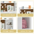 thumbnail image 3 of Kids Study Desk with Chair, Kids Desk and Chair Sets with Storage Cabinet, Wooden Children Study Table, Student Writing Table Computer Workstation for 3-8 Years Old, 3 of 7