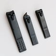 thumbnail image 4 of Juego de cortaúñas de acero inoxidable mate negro, cortador de cortaúñas perfecto de 3 piezas para hombres y mujeres (negro), 4 of 5