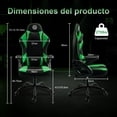thumbnail image 2 of FOH Silla Gamer, Ergonomica Reclinable hasta 135°, con Apoyabrazos Ajustables Adelante y Atras, Cojin Cervical y Lumbar Ajustables, Tela Transpirable, Capacidad de Carga, 2 of 7