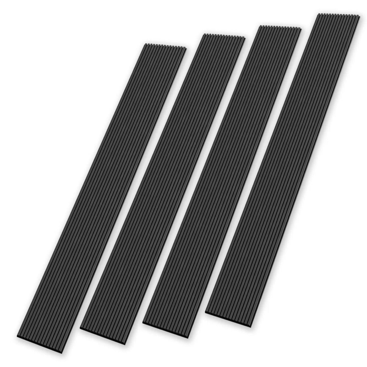 Easy4Home 4Pcs 106"x12.6" Soundproof Wood Slat Panels Acoustic Wall and Ceiling Panels, Black Oak