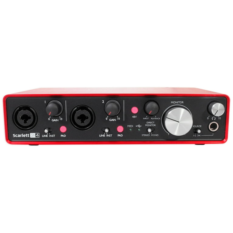 DJ機材 Ficusrite Scarlett 2i4 Gen2 Amazon.com: Focusrite Scarlett 2i4 (2nd Gen) USB Audio