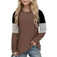 thumbnail image 4 of Hienoo Little Girls Casual T-Shirt Long Sleeve Round Neck T Shirt Kids Loose Soft Tshirt, 4 of 4