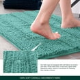 thumbnail image 4 of CHUN YI Anti-slip Bathroom Mat Absorbent Plush Polyester, 17"x47", Light Green, 4 of 6