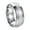 Silver, variant on Men's Stainless Steel Personality Simple 8mm Refined Style Matte Finish Sandblast Scrub Couple Ring Silver Size 10