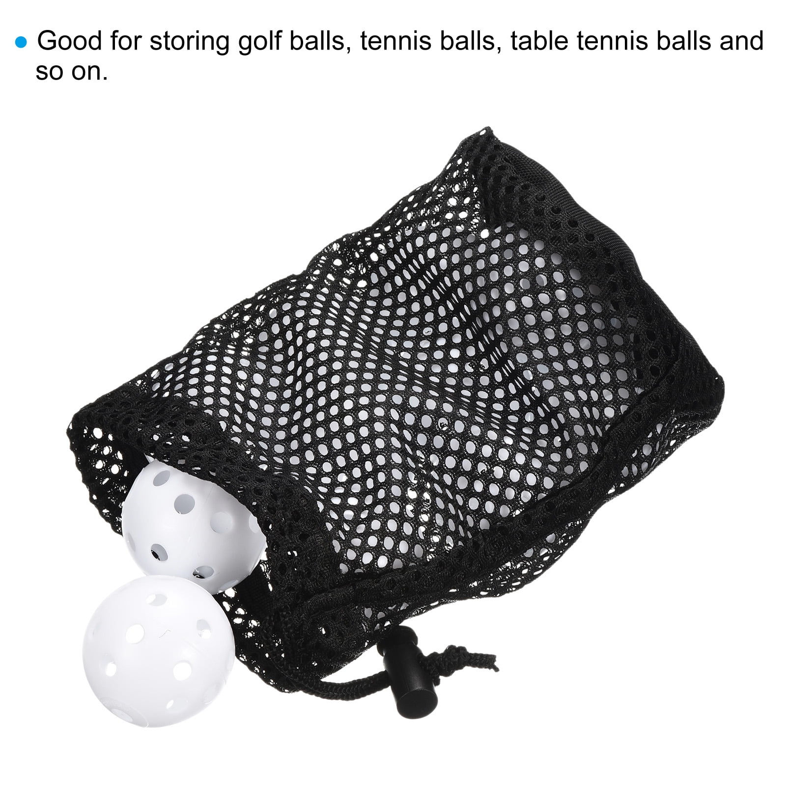 Unique Bargains Nylon Golf Ball Bag Drawstring Mesh Storage Bag for Golf Sports 8.7"x5.1"