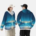 thumbnail image 5 of Fotbe Night Sky Beach Scene Men's Women's UPF 50+ Sun Protection Jacket Hooded Cooling Shirt with Pockets Hiking Outdoor Performance-Medium, 5 of 8