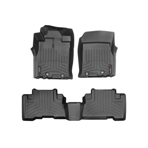 WeatherTech Custom Fit FloorLiners compatible with 2012-2014 Toyota FJ Cruiser - 1st & 2nd Row, Black