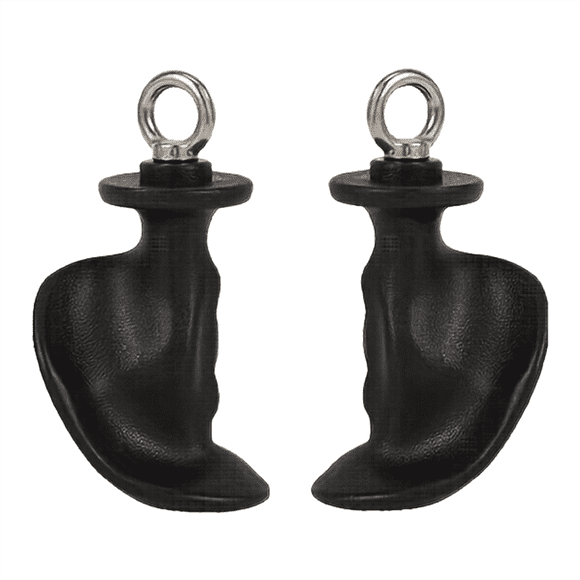 Fitness Lat Pull Down Bar PP Material Single Ring Pulley Cable Machine Attachments Gym Handle Wrist Workout Equipment,1pair * Fitness Lat Pull Down Bar,Black