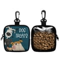 thumbnail image 2 of Portable Dog Training Snack Bag With Zipper Closure - Compact Design, Clip-On Carabiner, Cartoon Dog Print - For Pet Training, Walks, Travel, Outdoor Activities, 2 of 7