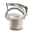 thumbnail image 4 of Badgley Mischka Girls Low Heeled Dress Shoes. (Little Kids Big Kids), Color:  Silver, Size: 2, 4 of 7