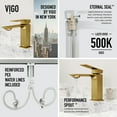 thumbnail image 2 of VIGO Dunn Single Handle Single-Hole Bathroom Faucet in Matte Brushed Gold, 2 of 13