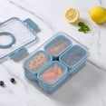 thumbnail image 4 of Cook with Color 4-Compartment Snack Box with Removable Ice Pack, Locking Lid and Handle, Dishwasher Safe, Blue, 4 of 13