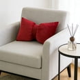 thumbnail image 2 of Throw Pillow,11.81x19.69In Solid-Color Bow Cotton Cushion,Soft Comfortable Decorative Pillow for Bed Sofa Office Chair Home Living Room Decoration(Red), 2 of 7