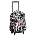 thumbnail image 1 of Mochila rodante Rockland con doble asa, cebra rosa, 43 cm, 1 of 2