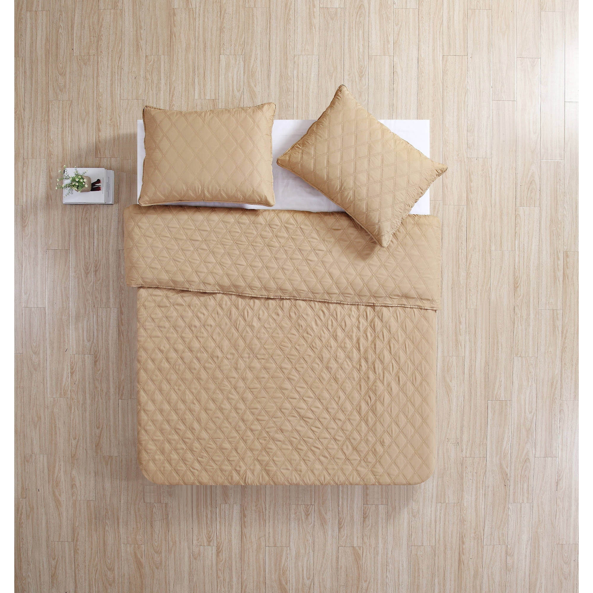 King VCNY Home Buckingham Coverlet with 2 Pillow Shams Set Aqua