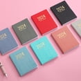 thumbnail image 4 of YAOMOBB Writing Notebook Faux Leather Hardcover English Planner 180 Pages Ink Proof Mini Journal Diary A7 2024 Student Pocket Notebook Supplies, 4 of 6